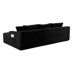 106.3' Cloud Modular Sectional Sofa Couch with L-Shape Chaise,Modern Minimalist Upholstered Couches for Living Room Bedroom,Deep Seat Corner Couch,No Assembly Required - Grand Goldman Shop