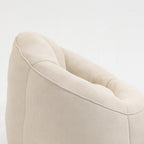 Bedding Bean Bag Sofa Chair with High-Pressure Foam and Footrest, Beige Microfiber - Grand Goldman Shop