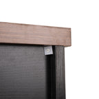 Black Farmhouse Barn Door Storage Cabinet with 2 Drawers & Door Rack, Adjustable Shelves, MDF Construction, 63.11' L x 15.75' W x 32.09' H - Grand Goldman Shop