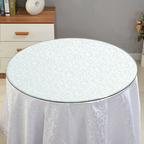 size:18.11 inch.Tempered glass table top round transparent table surface round glass table top round glass sheet. - Grand Goldman Shop