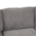 U-shaped Sectional Sofa Pull out Sofa Bed with USB Ports, Power Sockets, Storage Chaise, Light Gray Chenille, 108.6' - Grand Goldman Shop
