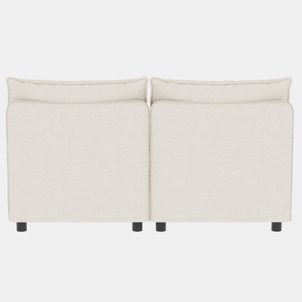 Armless Seat for Modular Sectional Sofa, Convertible Sofa Seat With Storage, Sleeper Sectional Sofa Set, Fabric Flexible Modular Combinations for Living Room(2PCS) - Grand Goldman Shop