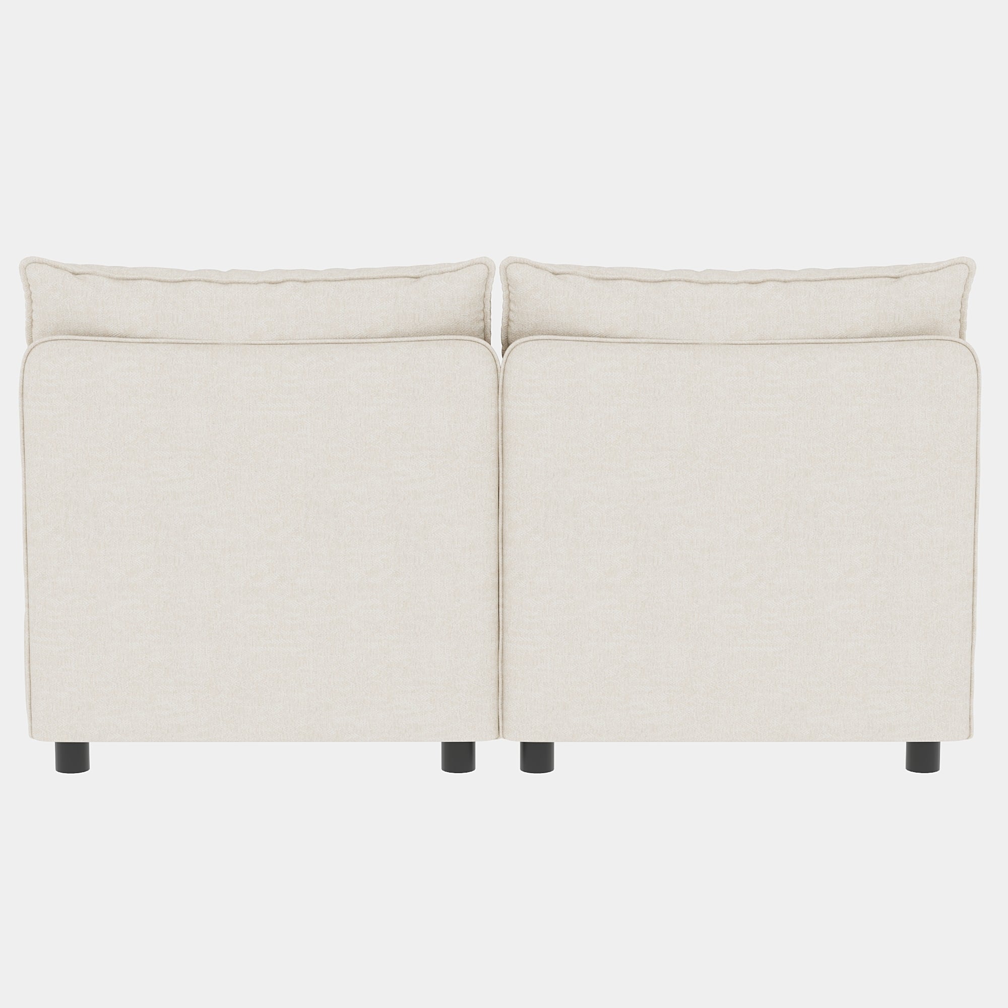 Armless Seat for Modular Sectional Sofa, Convertible Sofa Seat With Storage, Sleeper Sectional Sofa Set, Fabric Flexible Modular Combinations for Living Room(2PCS) - Grand Goldman Shop