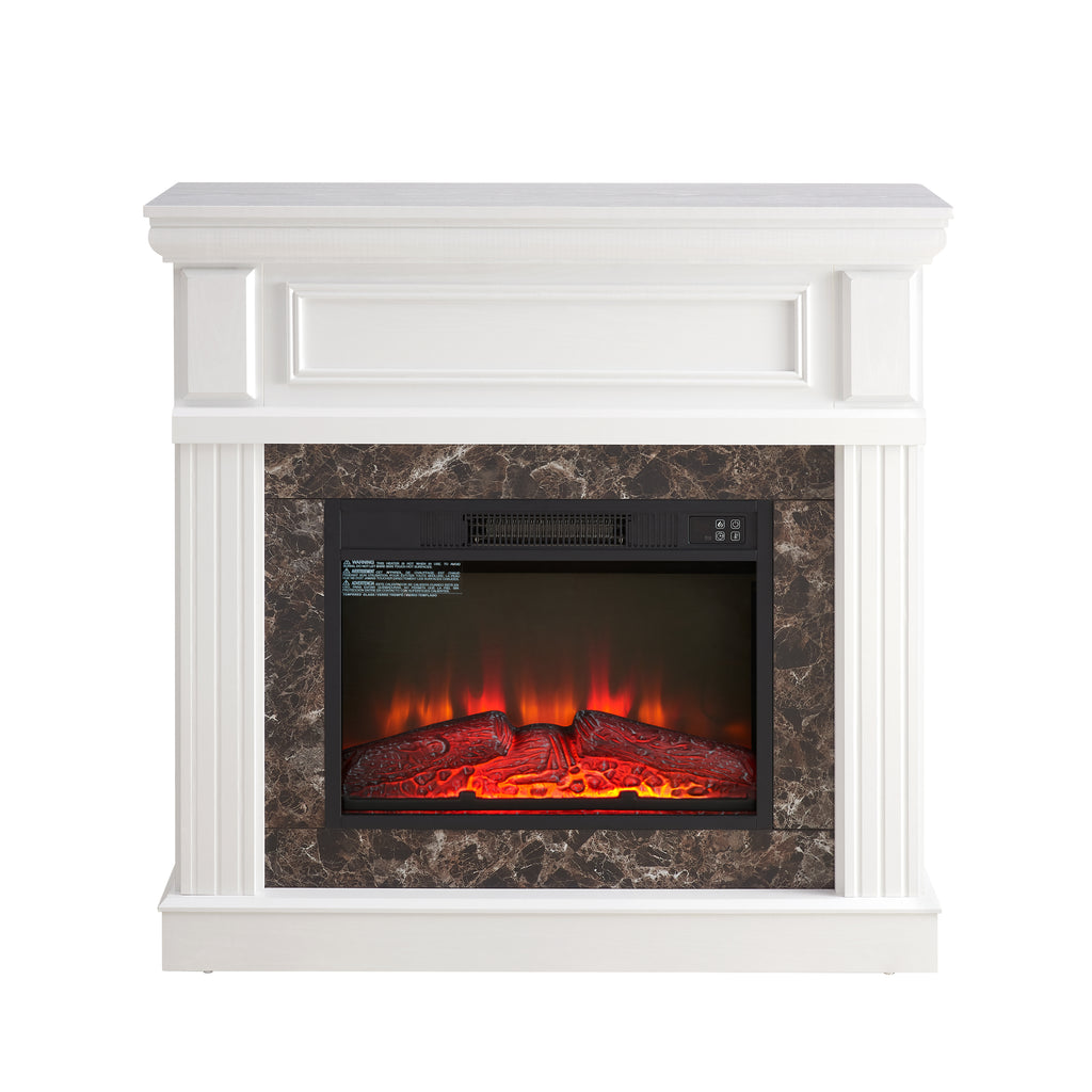 Only Mantel (NOT INCLUDED 23' FIREPLACE) -White,41.34'W*14'D*40'H - Grand Goldman Shop