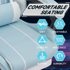 Gaming chair, Computer Chair Ergonomic Chair with Footrest Office Chair Ergonomic Computer Chair with Lumbar Backrest Bluewhi