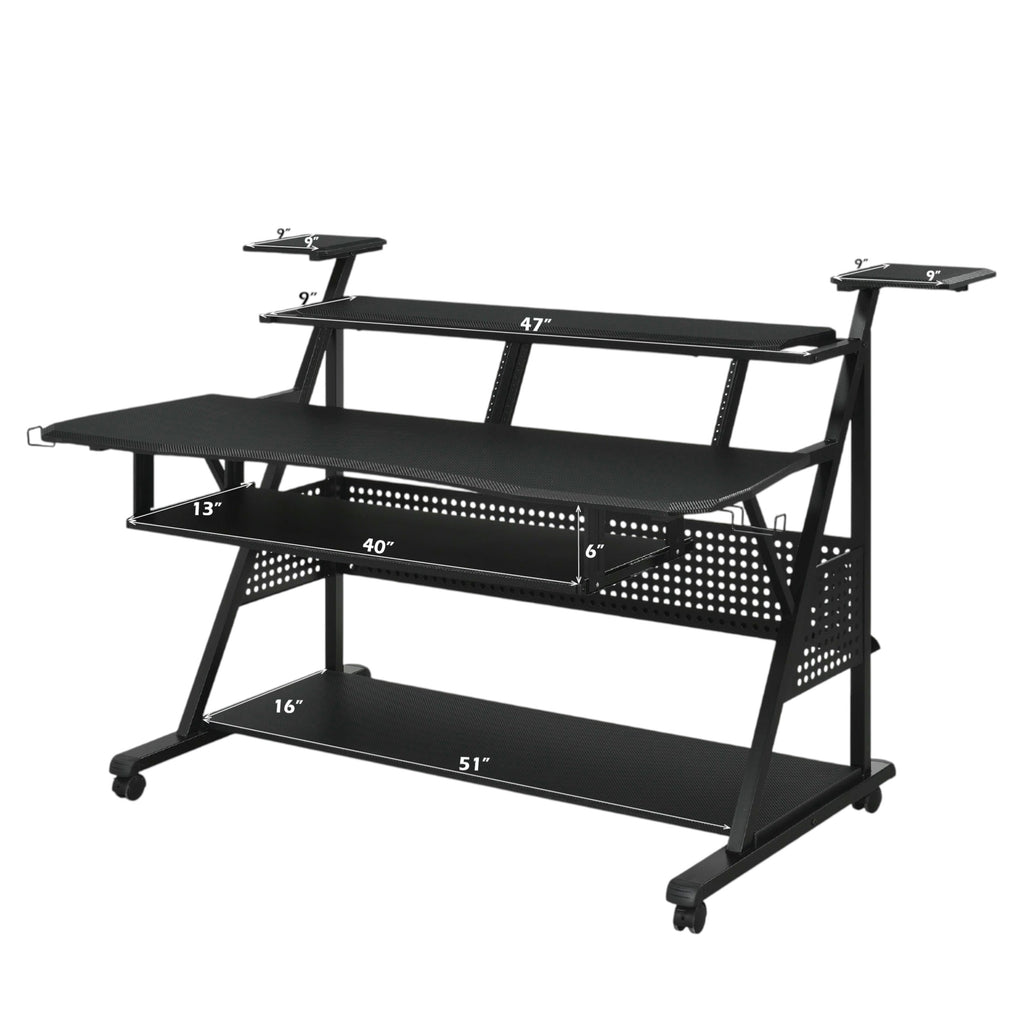 Willow Black Finish Music Desk | Premium Home Decor - Grand Goldman