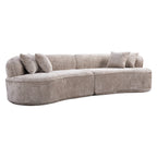 Modern Curved L-Shape Luxury Sectional Oversized Sofa: Minimalist Design, Comfy Sleeper Couch for Living Room, Apartment & Reception Spaces,No Assembly Required - Grand Goldman Shop