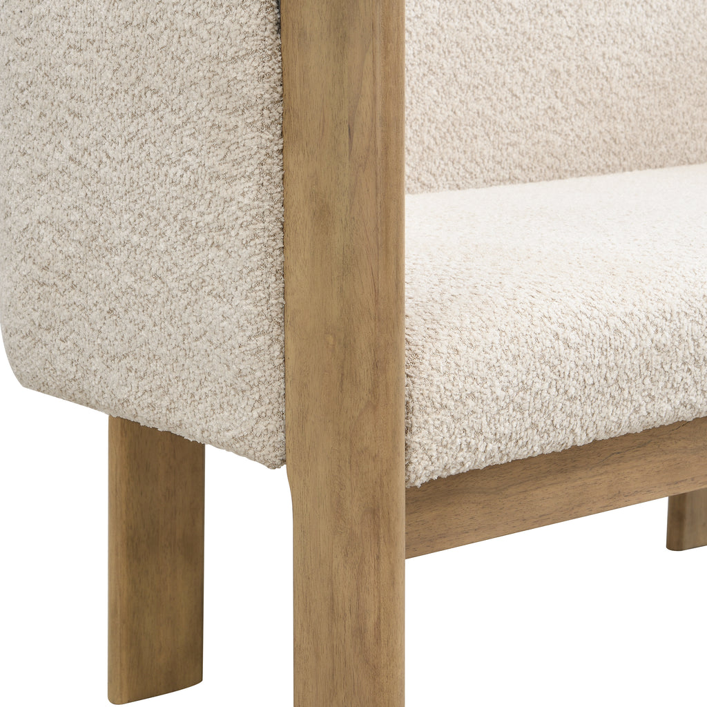 48.5' Upholstered Solid Loveseat (Natural Ash+Almond) - Grand Goldman Shop
