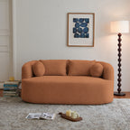 Sofa-in-a-Box, Memory Foam 2-Seater Couch, No Installation & Easy to Transport, Deep Seat Modern Sofa with chenille Fabric, Couch for Living Room, Bedroom, Apartment, Home Office,Orange - Grand Goldman Shop