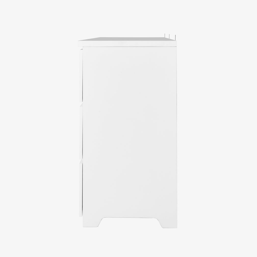 9 Drawer Dresser with No Handle Design, Modern White Matte Wood Dresser for Bedroom, Storage Chest of Drawers for Living Room, Hallway, Entryway - Grand Goldman Shop