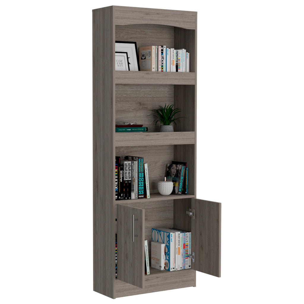Durango Bookcase, Three Shelves, Double Door Cabinet | Premium Home Decor - Grand Goldman