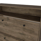 Calgary Shoe Rack, Superior Top, One Open Shelf, Two Extendable Shelves -Dark Brown - Grand Goldman Shop