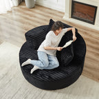 55'L Corduroy Sponge single sofa,No Assembly Required,Fluffy Modern Sleeper Chair for Living room, Bedroom, Lounge and Projection Room(Not a swivel chair.) - Grand Goldman Shop