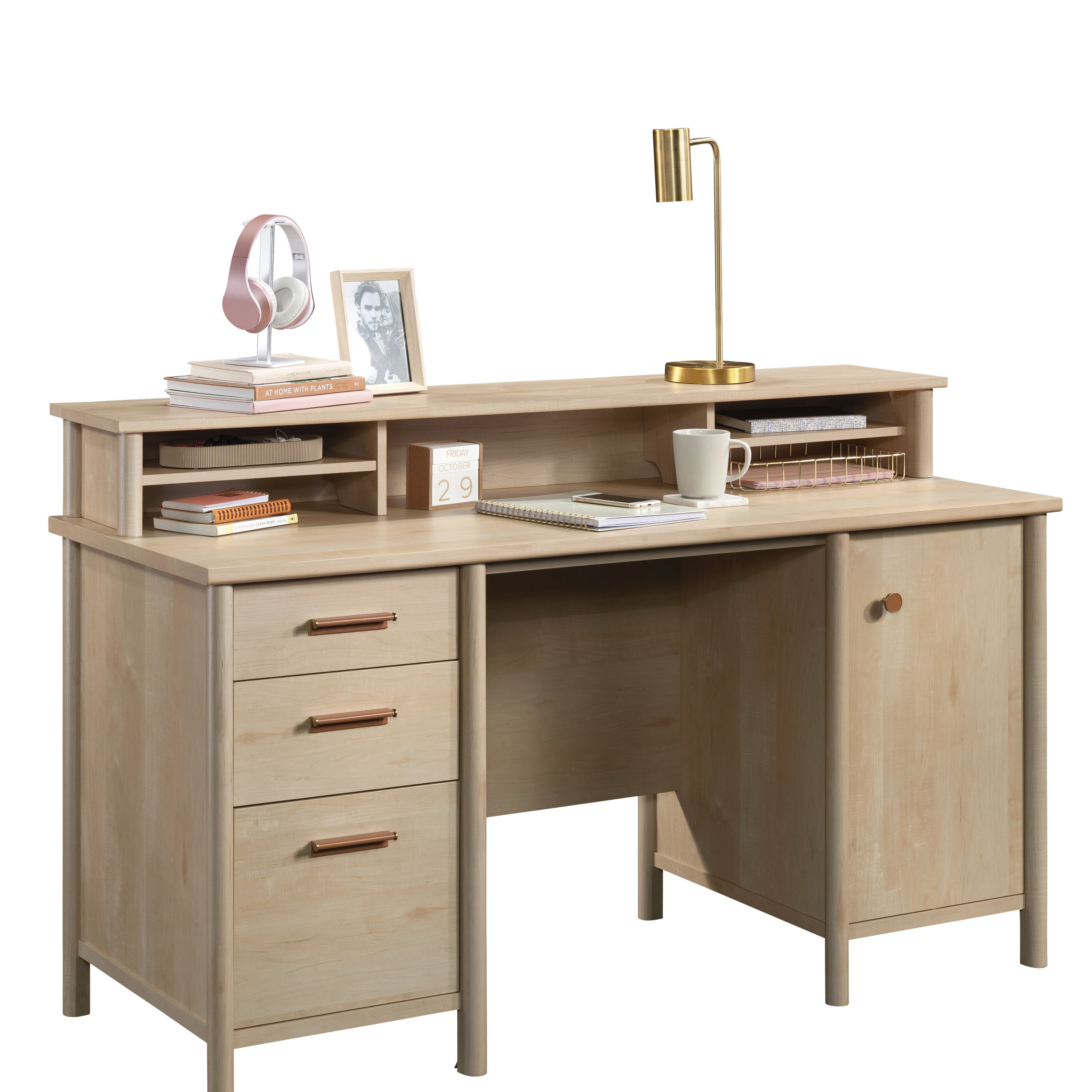 Hutch with Storage Cubbyholes, Maple finish | Premium Home Decor - Grand Goldman