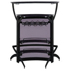 Elaina Black 2-shelf Home Bar - Grand Goldman Shop