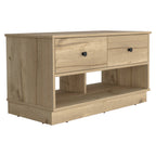 Tulip Storage Bench, Two Drawers, Two Shelves - Grand Goldman Shop