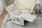270° Power Swivel Rocker Recliner Chair for Adults, Swivel Rocking Recliner Chair,Electric Small Recliners for Small Spaces, Single Sofa Recliner for Living Room, Bedroom,RV (Fabric Gray+270°Swivel) - Grand Goldman Shop