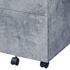 Jurgen Faux Concrete & Silver Finish File Cabinet | Premium Home Decor - Grand Goldman
