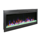 44 inch in wall recessed  electric fireplace with remote and multi color flame & emberbed, LED light heater - Grand Goldman Shop