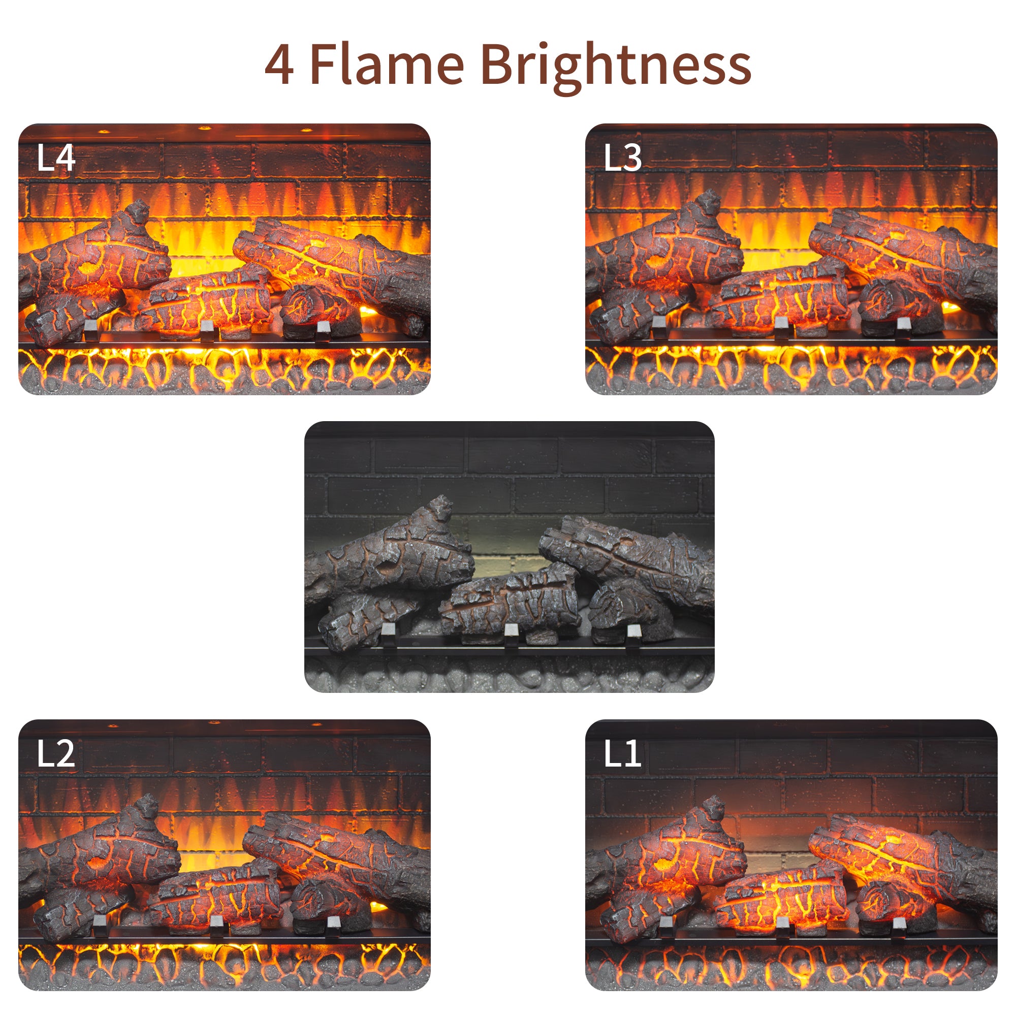 42 inch Infrared Electric Fireplace with Removable Trim kit Insert, Touch Panel Home Decor Heater - Grand Goldman Shop