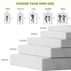 Full Size Memory Foam Mattress,10 Inch Bed Mattress,with Cooling Green Tea Gel, CertiPUR-US Certified,White - Grand Goldman Shop