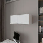 Anegam Floating Cabinet with Sliding Door, White | Premium Home Decor - Grand Goldman