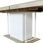 Rectangle extendable dining table for 6-10 people aged effect wood 160-200 cm - Grand Goldman Shop