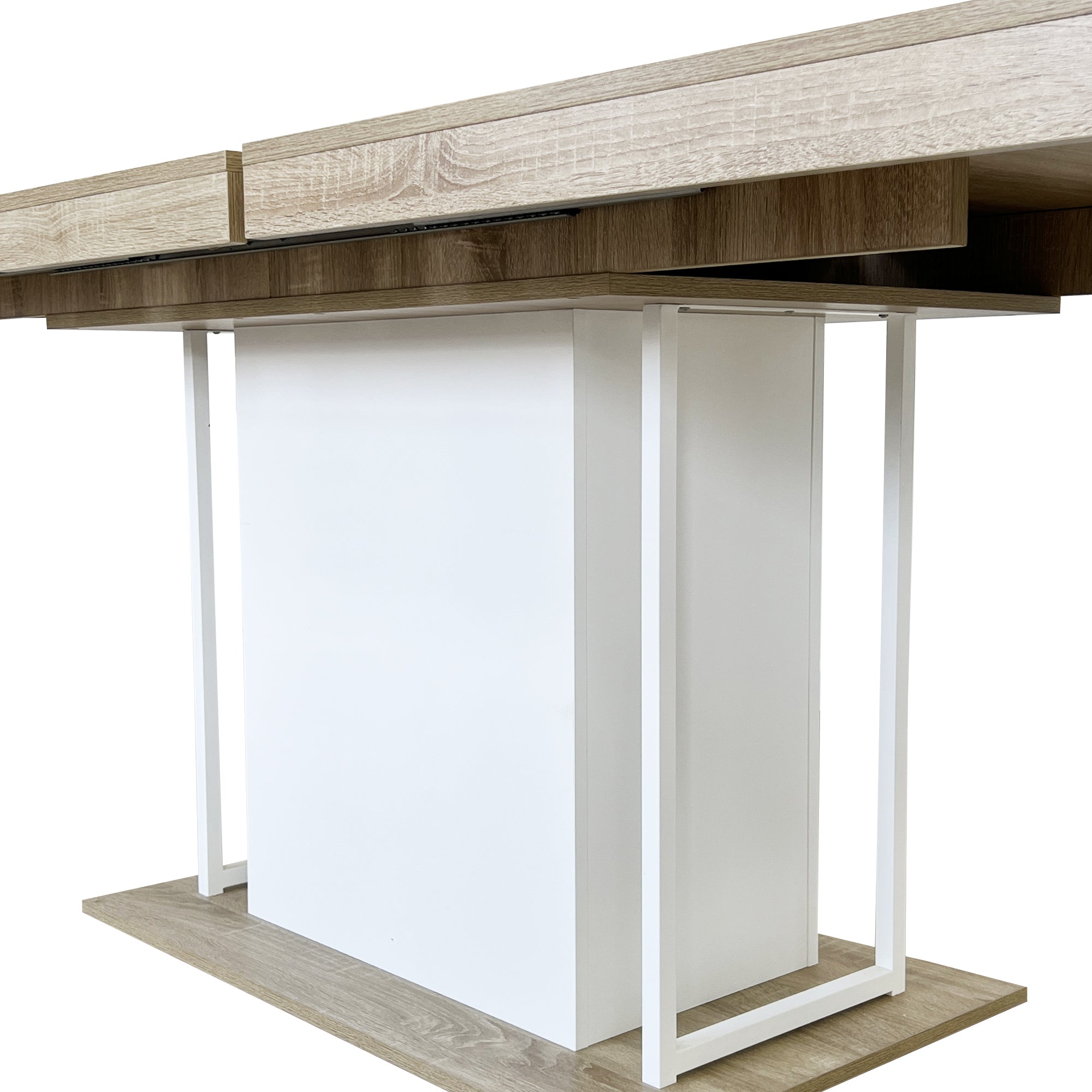 Rectangle extendable dining table for 6-10 people aged effect wood 160-200 cm - Grand Goldman Shop