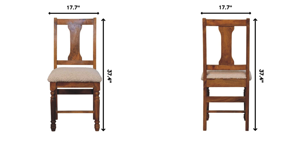 Solid Wood Writing Chair with Turned Legs - Grand Goldman