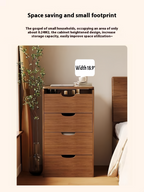 (48cm)(Walnut) 3 in 1 Vanity Desk with Plip Top Mirror,Small Make Up Vanity Set with Visible Glass Desktop, Compact Makeup Vanity with 3 Drawers, Dressing Table - Grand Goldman Shop