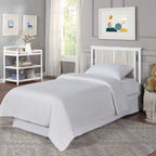 Connelly Mini Crib With Mattress Pad White/Rockport Gray | Premium Home Decor - Grand Goldman