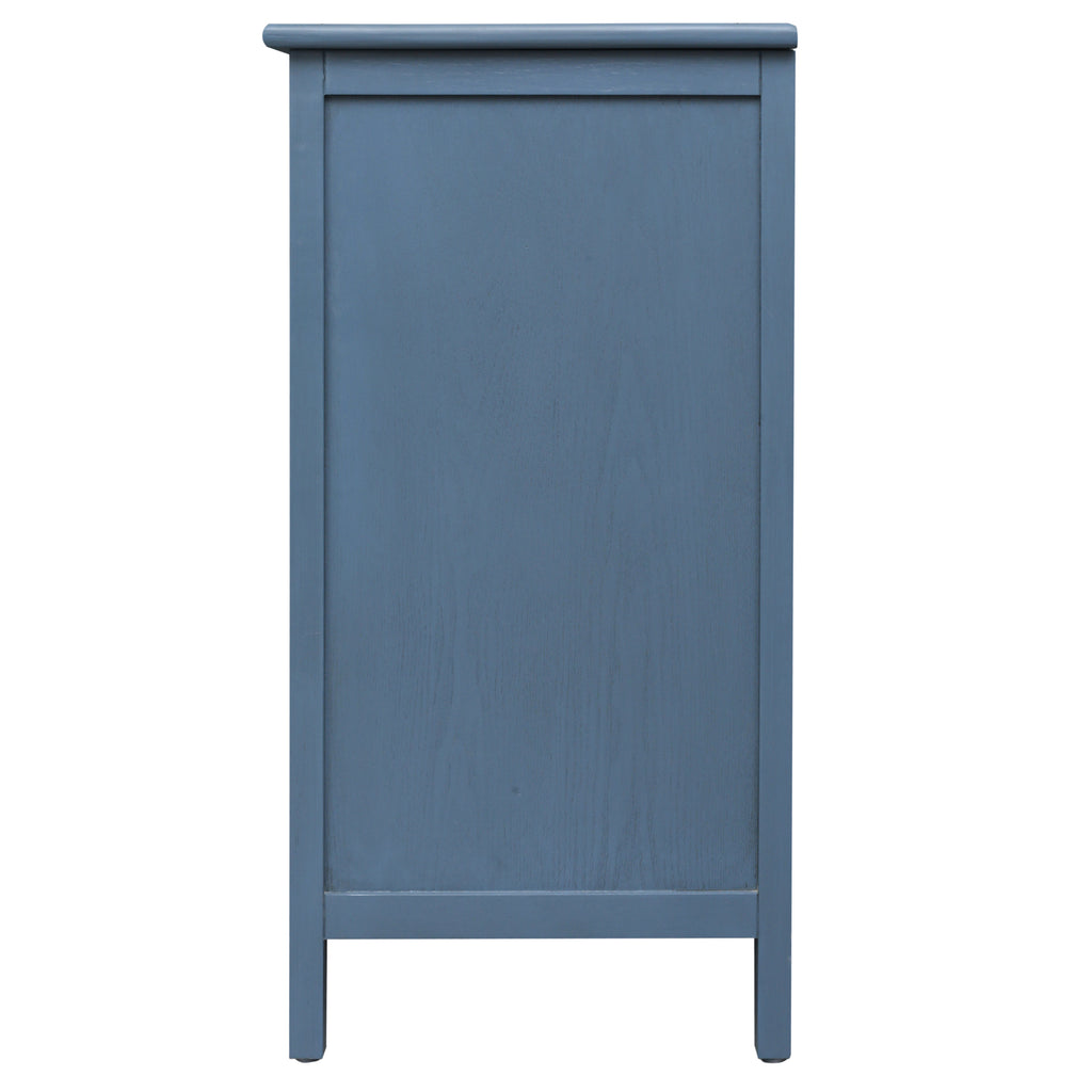 3-Drawer Cabinet for Bedroom, Living Room, or Study – Blue MDF American Furniture - Grand Goldman Shop