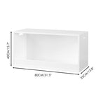 Open Toy Storage Box for Kids, White Wooden Organizer Bin for Plush Toys, Books, Nursery or Playroom Use - Grand Goldman