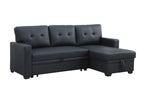 Upholstered Pull out Sectional Sofa with Chaise - Grand Goldman Shop