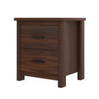 4PCS Bedroom Sets, Wooden Queen Size Bed Frame with Storage Headboard and Charging Station, 2 Nightstands with 2 Drawers, 1 Dresser with 5 Drawers, Walnut(old SKU HL000102AAD) - Grand Goldman Shop