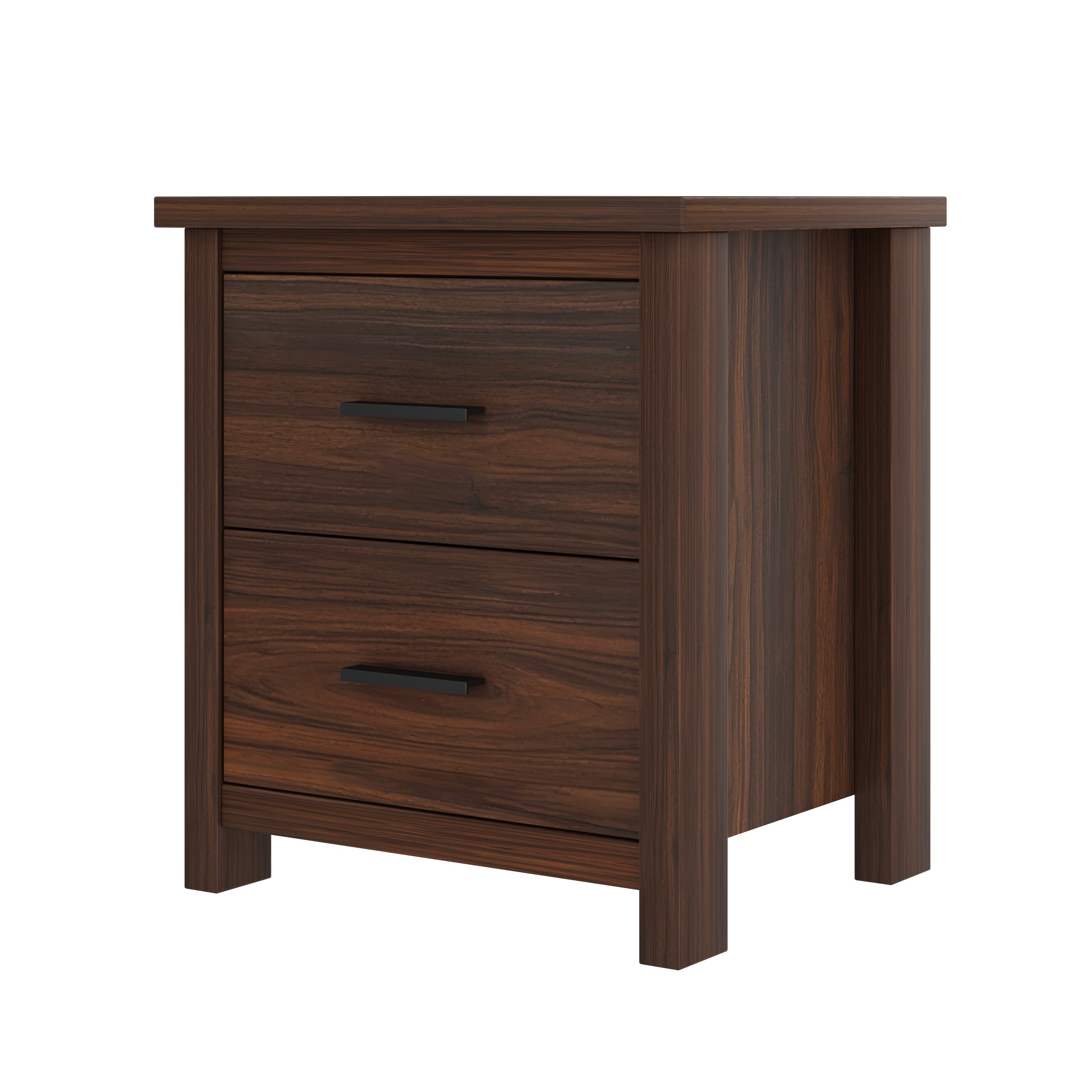 4PCS Bedroom Sets, Wooden Queen Size Bed Frame with Storage Headboard and Charging Station, 2 Nightstands with 2 Drawers, 1 Dresser with 5 Drawers, Walnut(old SKU HL000102AAD) - Grand Goldman Shop