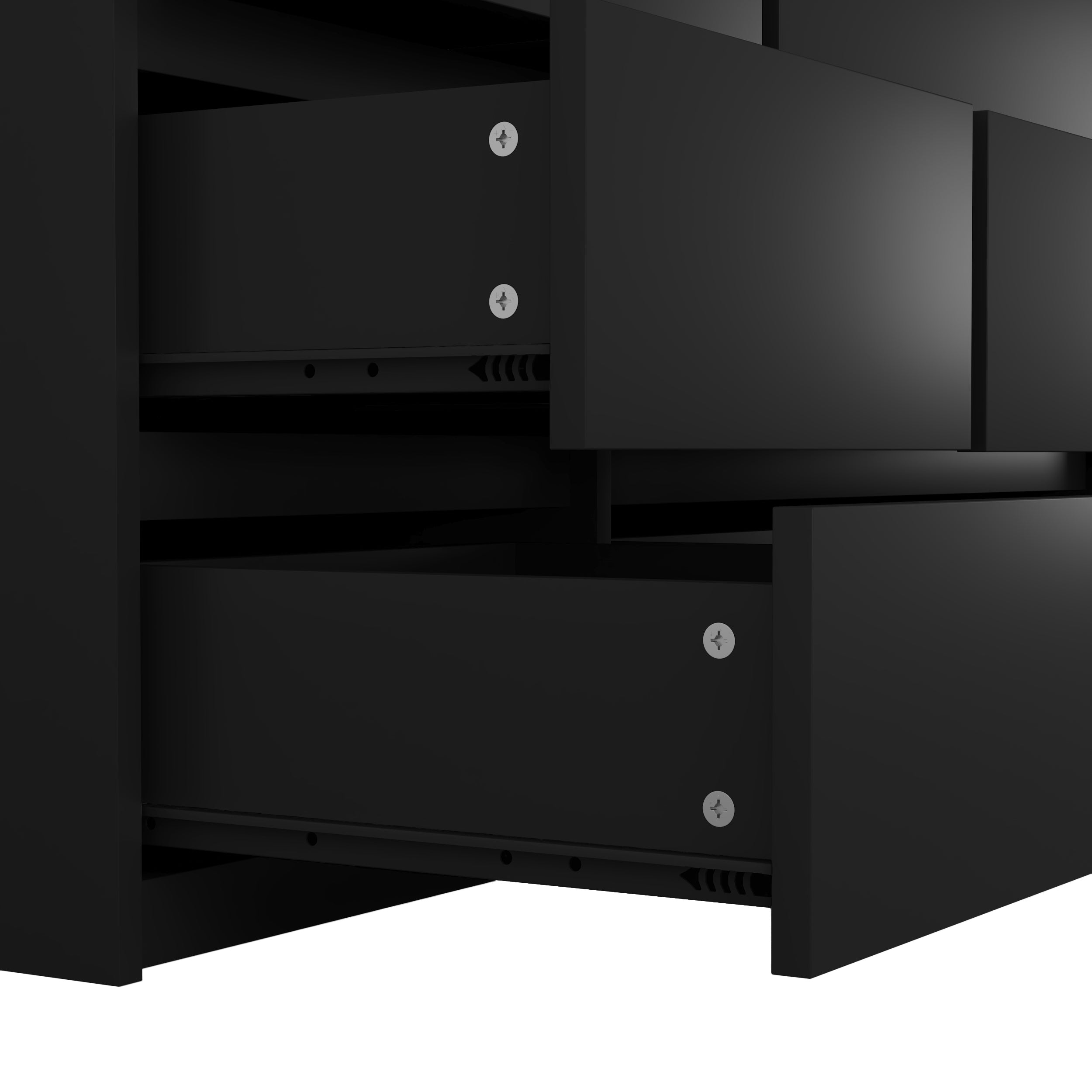 Wardrobe Closet 71.7' H, Bedroom Wooden Wardrobe with 2 Doors 6 Drawers, Modern Clothing Storage Cabinet Combination with Storage Shelves and Hanging Rail, Black - Grand Goldman Shop