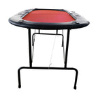 INO Design 73' Foldable Poker Table with Cup Holders #16361 Red - Grand Goldman