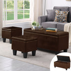 [VIDEO] Large Storage Ottoman Bench Set, 3 in 1 Combination Ottoman, Tufted Ottoman Linen Bench for Living Room, Entryway, Hallway, Bedroom Support 250lbs - Grand Goldman Shop