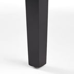 Farmhouse Charm Dining Table with Square Leg Black Solid Wood and MDF 76x35.5 inches - Grand Goldman Shop