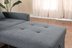 Convertible Sleeper Sofa Chair Bed, Adjustable Chair with Pillow, Multi-Functional Sleeper Chair with Soft Fabric for Living Room, Dorm, Apartment, Bedroom or Office - Grand Goldman Shop