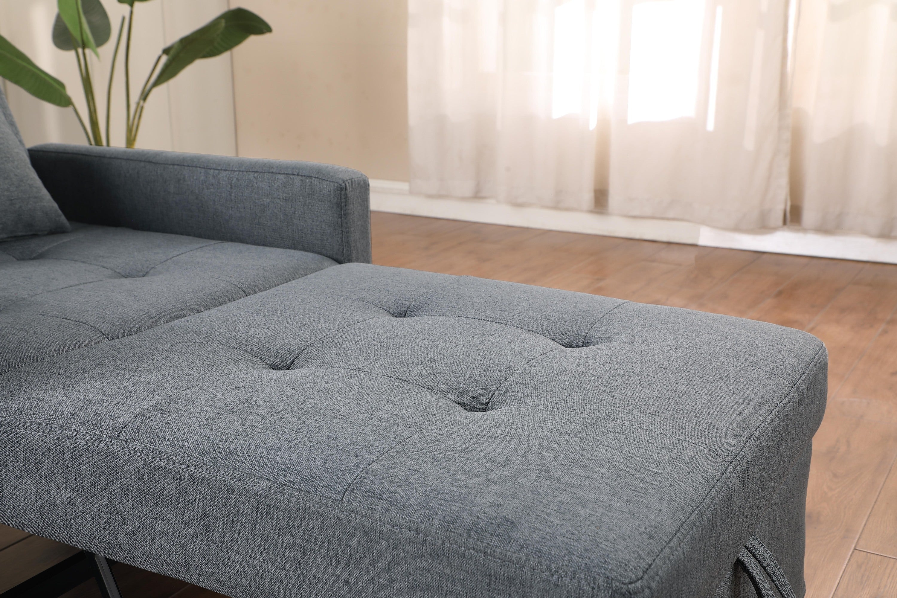 Convertible Sleeper Sofa Chair Bed, Adjustable Chair with Pillow, Multi-Functional Sleeper Chair with Soft Fabric for Living Room, Dorm, Apartment, Bedroom or Office - Grand Goldman Shop