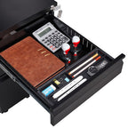 3-Drawer Mobile File Cabinet with Lock, 5 Wheels (2 Brakes + Anti-Tip),Cold Rolled Steel Fully Assembled Metal Filing Cabinet