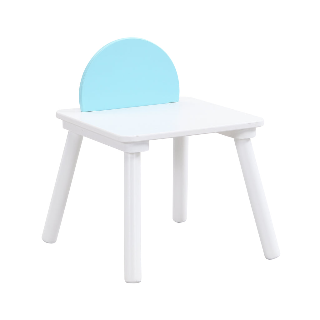 Children's White Panel Table with 4 Chairs Set, Multi-Functional MDF Design - Grand Goldman