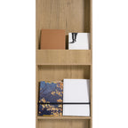 78.74' Tall Arched Bookcase,  Mid Century Modern 4-Tier Arched Storage Bookcase with Open Display Storage Shelf for Dining Room, Living Room,Bedroom (Natural) - Grand Goldman Shop