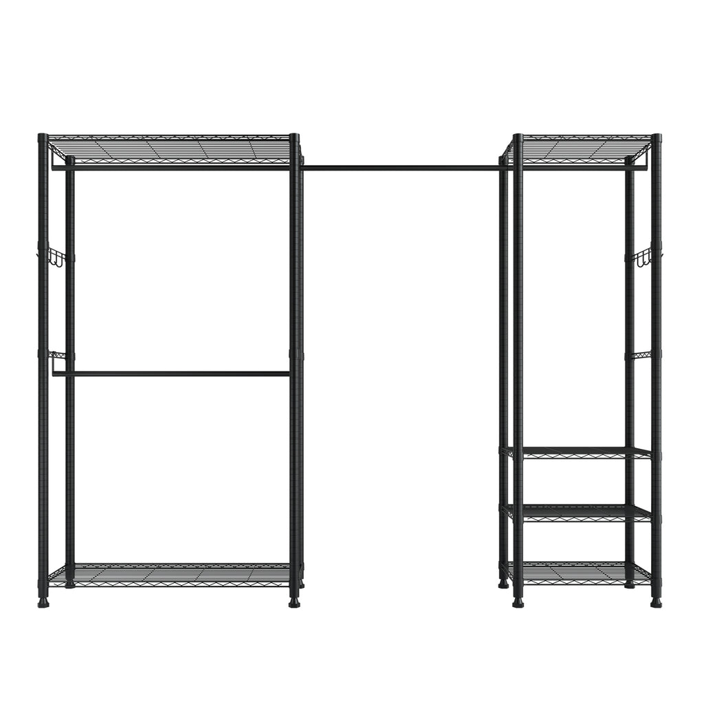 Clothing Garment Rack, Heavy Duty Clothes Rack, Freestanding Clothes Racks with Steel Frame, 800 lbs Load Capacity Closet Wardrobe with Storage Shelves for Bedroom, Clothing Store, Hallway - Grand Goldman Shop