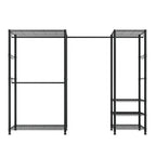 Clothing Garment Rack, Heavy Duty Clothes Rack, Freestanding Clothes Racks with Steel Frame, 800 lbs Load Capacity Closet Wardrobe with Storage Shelves for Bedroom, Clothing Store, Hallway - Grand Goldman Shop