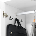4 Doors Wardrobe Closet with Mirror, LED Wardrobe with Doors and 2 Drawers, Wooden Wardrobe Storage Cabinet with Hanging Rod, Adjustable Shelves, White - Grand Goldman Shop