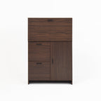Desk Cabinet, with Storage Drawer & Shelves, Fold-up Desktop, Ideal for Home, Office, Kitchen storage organizer, Dormitory, Small Spaces W31.49'xD13.78'xH47.2' - Grand Goldman Shop