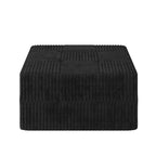 Modern Minimalist Ottoman Sofa Compressed Sectional Corduroy Couch Sleeper for Living Room Bedroom - Black - Grand Goldman Shop